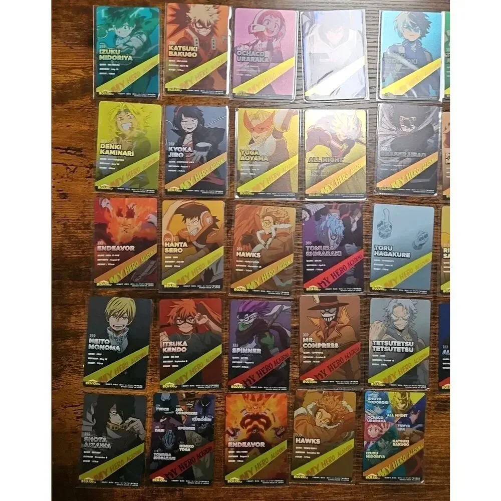 BANDAI My Hero Academia Hero Info Card Collection Complete‎ Set Of 44 Cards